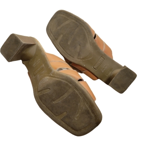 Infinity leather sandals, slip on, 2 inch heel - Picture 3 of 7